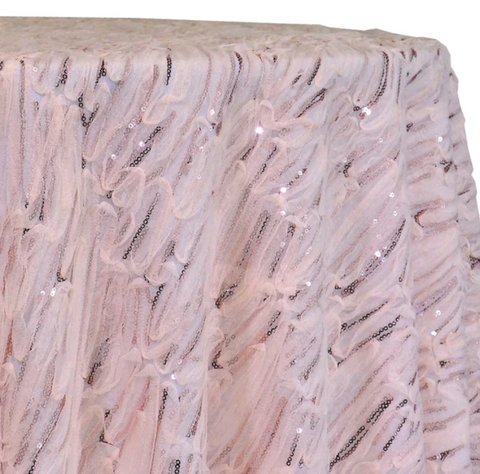 Brilliant Sheer Sequins Table Linen in Blush