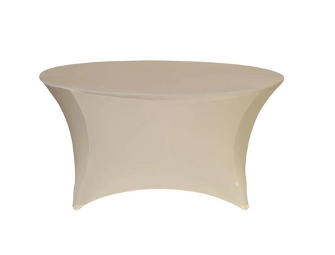 Spandex round table cover beige