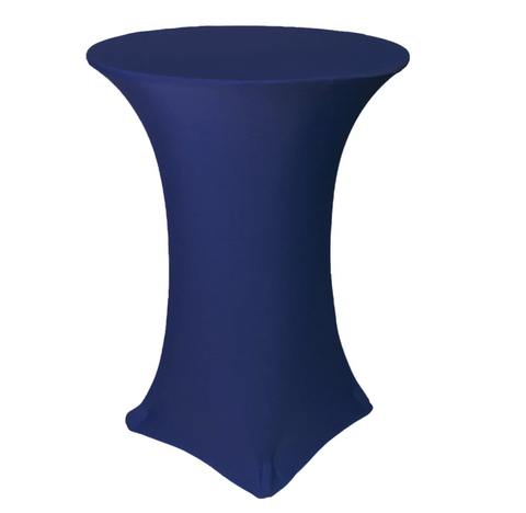 Navy blue cocktail table spandex cover