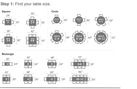 How to Choose Tablecloth Size: Complete Guide for 2022 – Urquid Linen