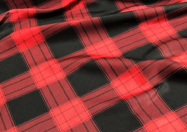 polyester tartan fabric by the yard