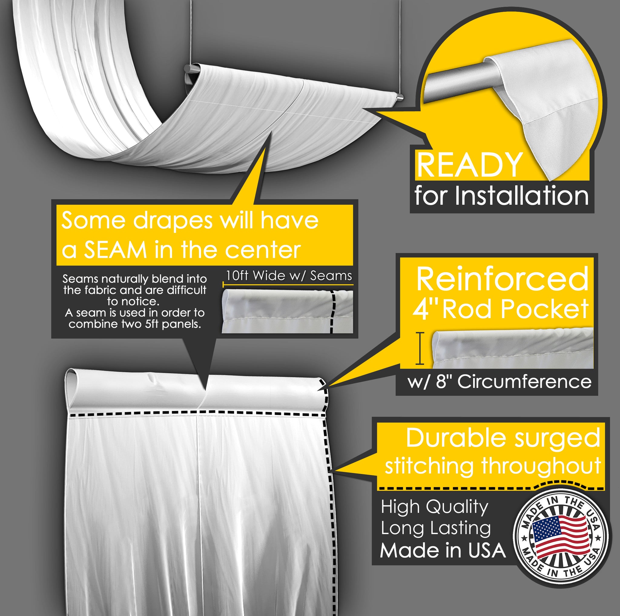 Voile Ceiling Drape Collection