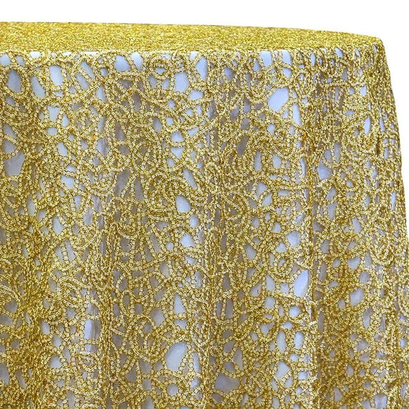 GOLD 14Wide Sequins Gold Metallic Embroidered Lace on Mesh Fabric, Trim  Lace, Table Runner. Sold By The Yard.