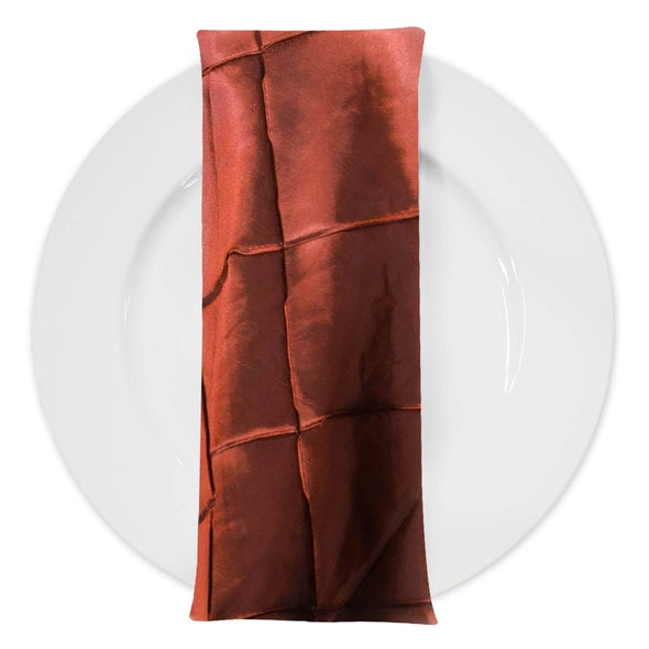 4 Pintuck Taffeta Table Napkin in Chocolate – Urquid Linen