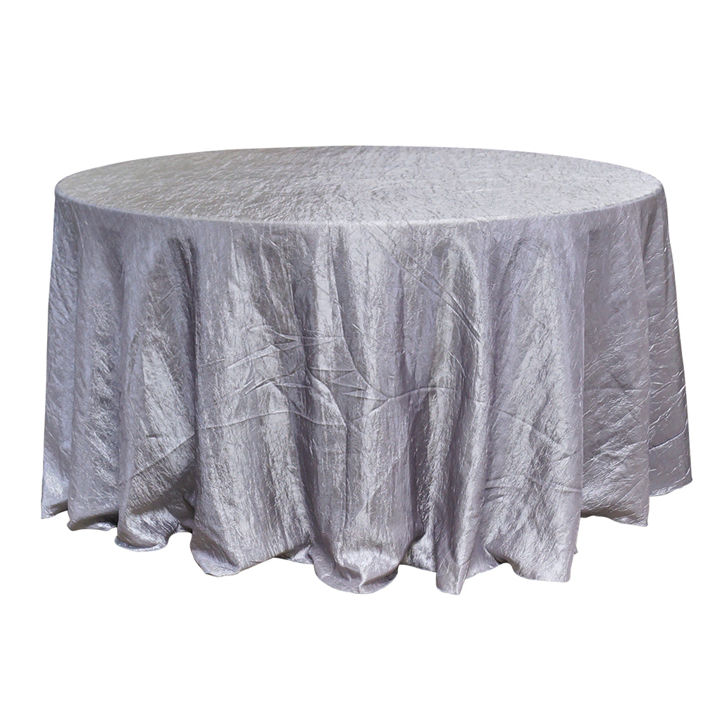 silver round tablecloths cheap