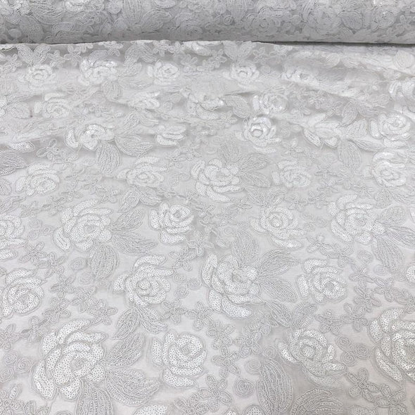 Valentina Lace Wholesale Fabric in White