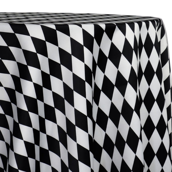 Stretch Spandex Banquet Chair Cover Black and White Checkered