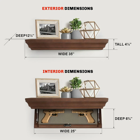 concealed gun shelf