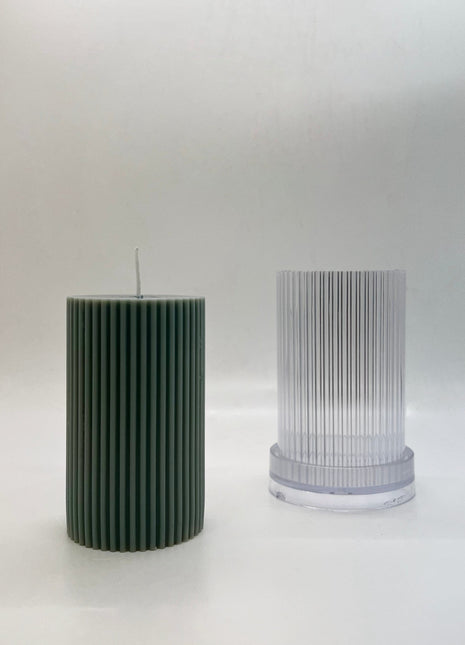 Ribbed Geometric Pillar Mould