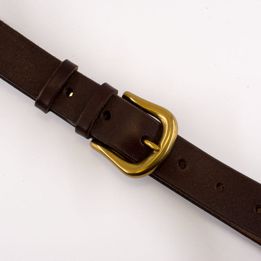 3cm Dark-Brown Leather Belt