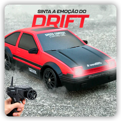 Carro de Controle Remoto Drift c/ Carregador Vermelho em Promoção