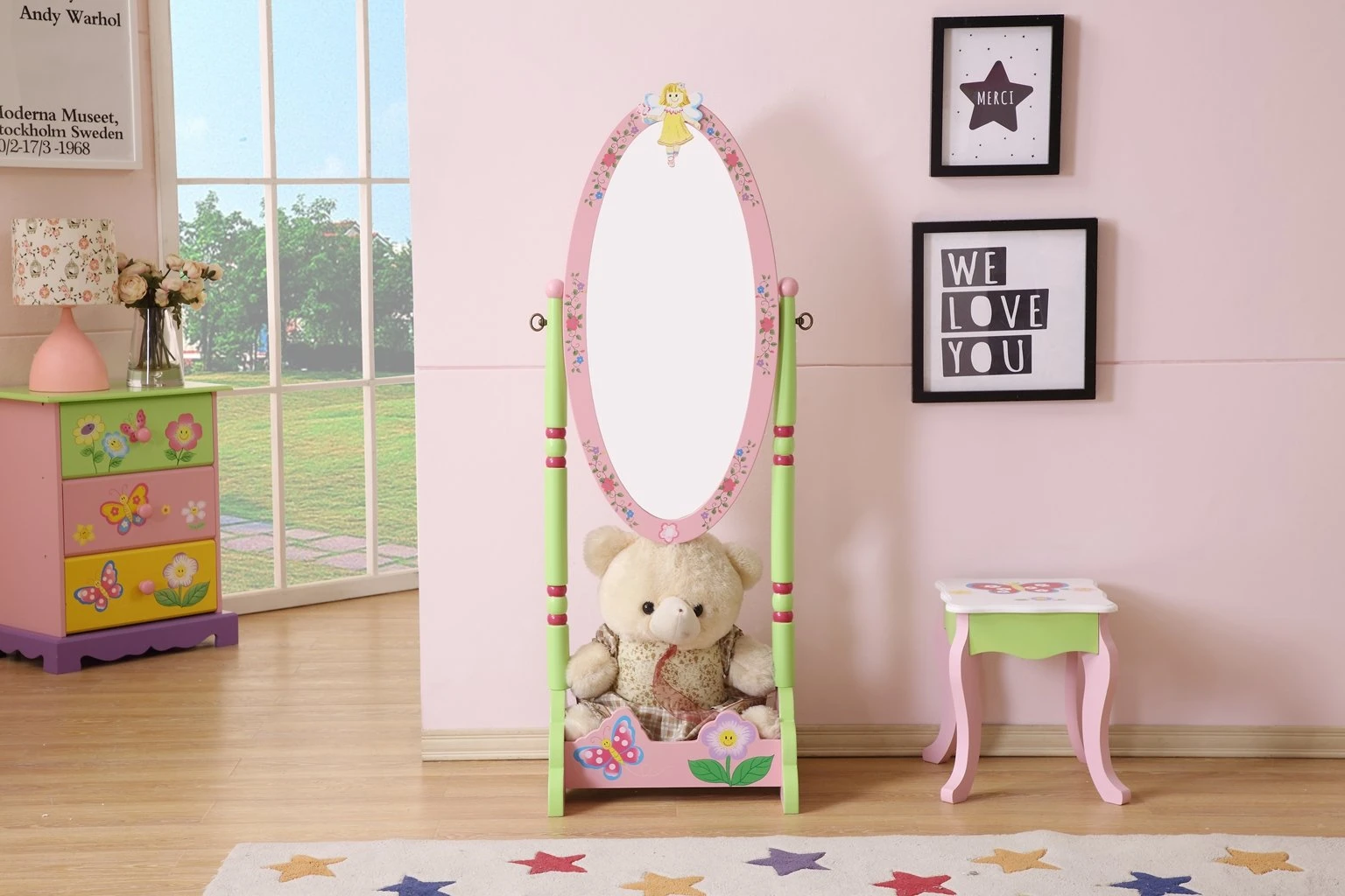 Wooden Floor Standing Mirror for Kids – Kids Funnel