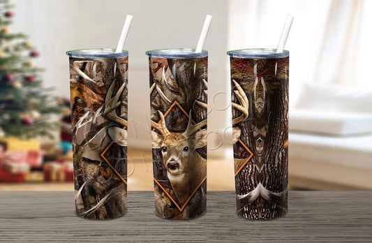 Camo Hunting and Fishing, 40 Oz Tumbler Design, Ready to Press Transfer,  NOT A DIGITAL, Sublimation Tumbler Transfer, Tumbler Transfers 