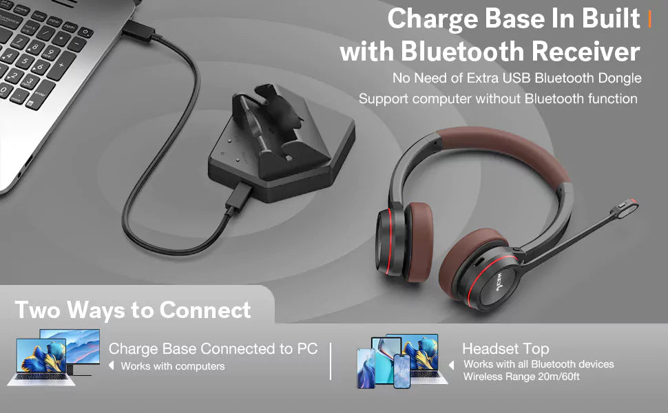 Base di ricarica m891dbt integrata con ricevitore Bluetooth