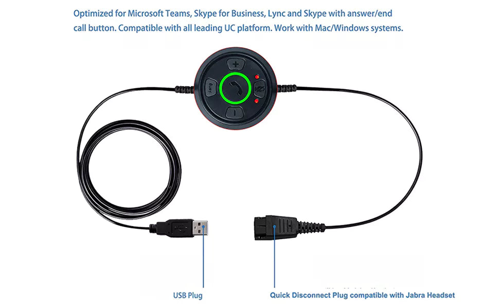 USB Adaptor Quick Disconnect Plug for Jabra