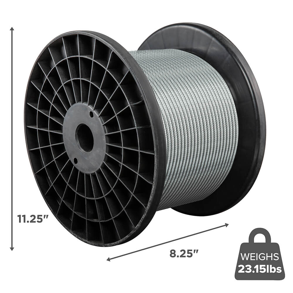 3/32 - 3/16 Galvanized Steel Wire Rope, 750 Ft. – Jumbl store