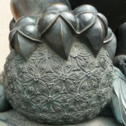 Flower of Life under lion's paw at the Forbidden City, Beijing, China