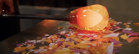 Murano glass maker at work