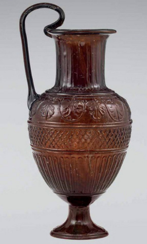 Mold blown glass vase
