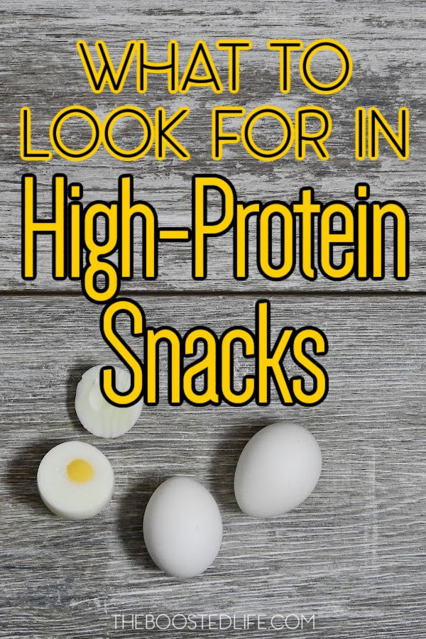 The first step to increasing your protein intake is learning what to look for in high protein snacks to go with your protein boosted smoothies.