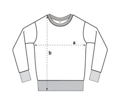 Unisex sweatshirt size guide
