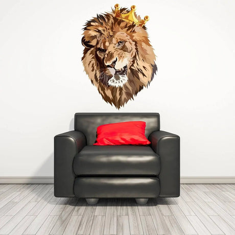 Lion Head Vinyl Sticker - Roar Animal King Window Decal – Decords
