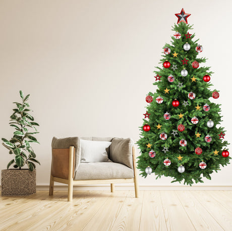 Christmas Tree Wall Vinyl Decal - Festive Holiday Decoration – Decords