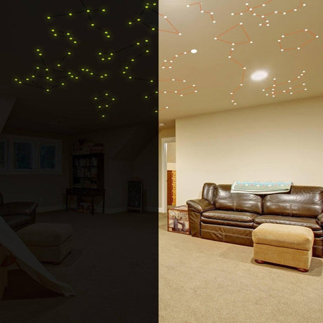 Glow in The Dark Stars Stickers - Realistic Ceiling Decals