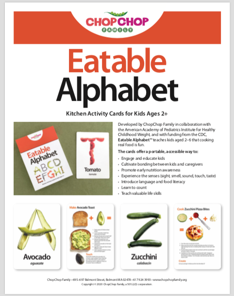 Eatable Alphabet, an independent activity deck for preschoolers