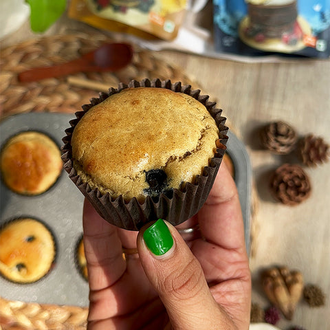 healthy whole wheat blueberry muffins