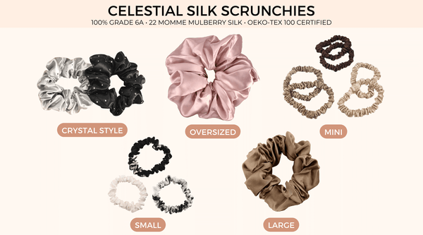 Celestial Silk Mulberry Silk Scrunchies | Celestial Silk Mulberry Silk Pillowcases and Accessories