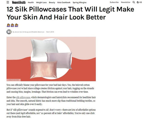 Women's Health Top Rated Silk Pillowcase Celestial Silk