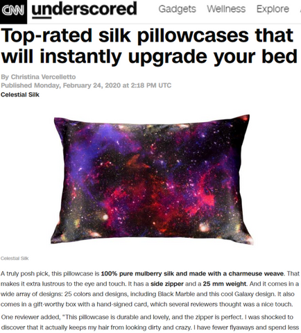 cnn features celestial silk pillowcases galaxy print