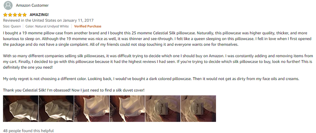 celestial silk pillow case review