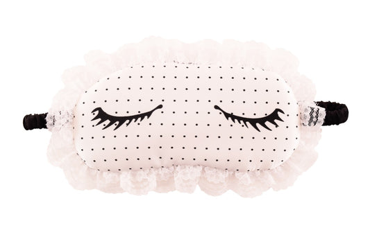 100% Silk Filled Eye Mask: Silk and Lace Feminine Silk Eye Mask