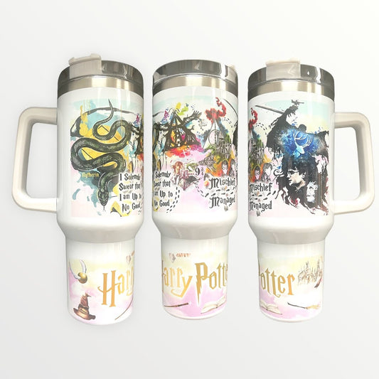 Harry Potter Tumbler Magical Books Wizard Castle Cups Stainless Steel  Skinny Tumbler Hogwarts Coffee Gift For Potterheads 20Oz 30Oz Travel Mugs -  Laughinks