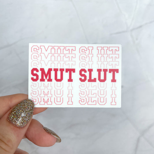 smut slut stamp sticker – probably smut