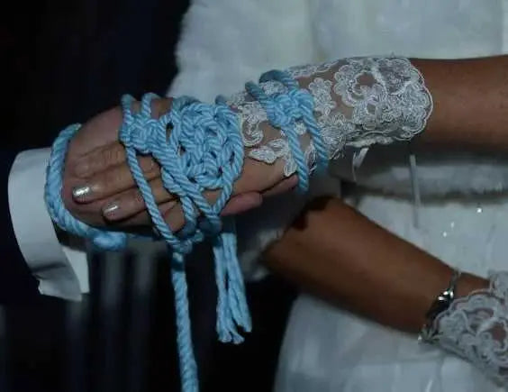 Celtic knotted cord of eternal love for hand joining rite at weddings –  Raquel Jiménez Artesanía