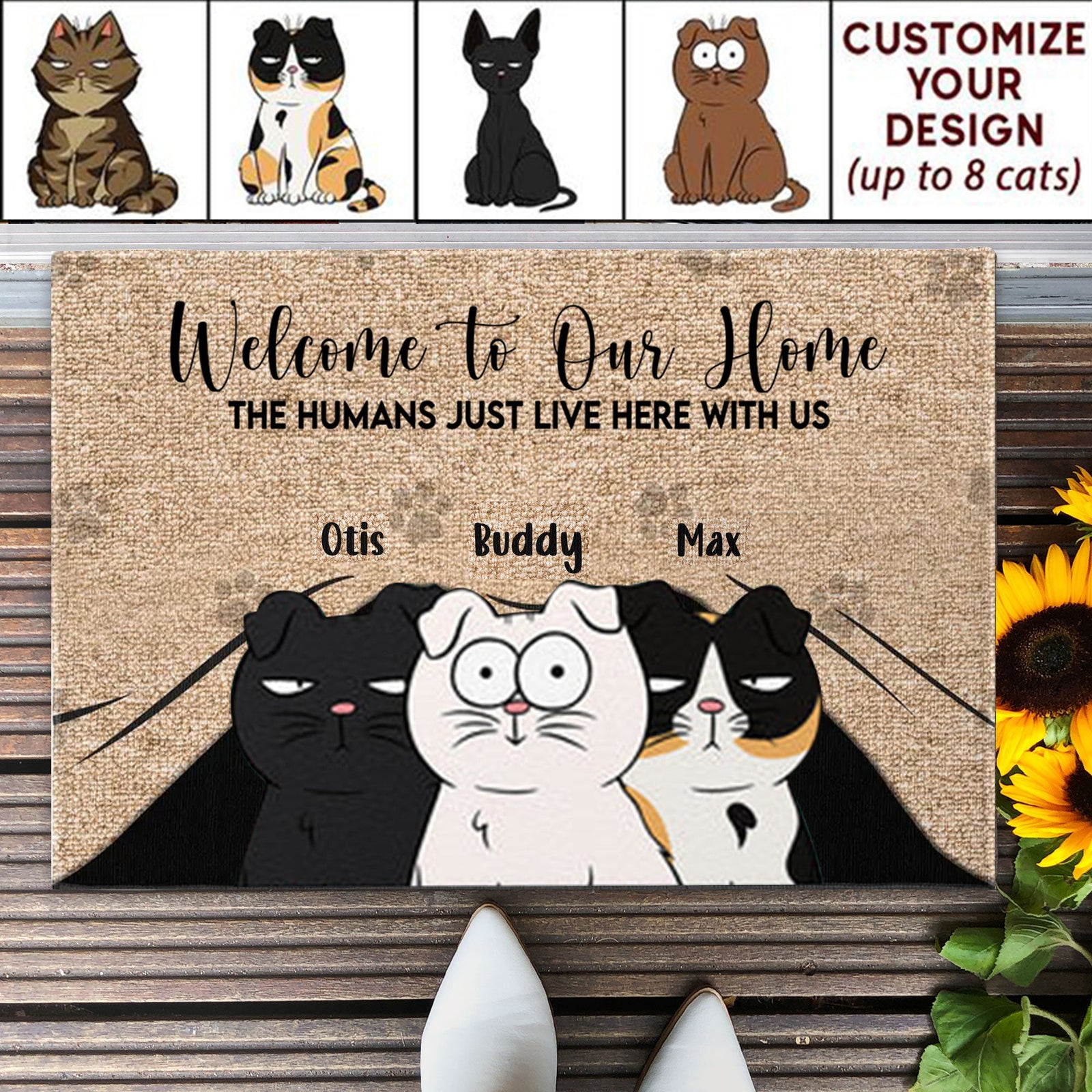 Custom Photo Welcome To House Dog Doormat - yeetcat