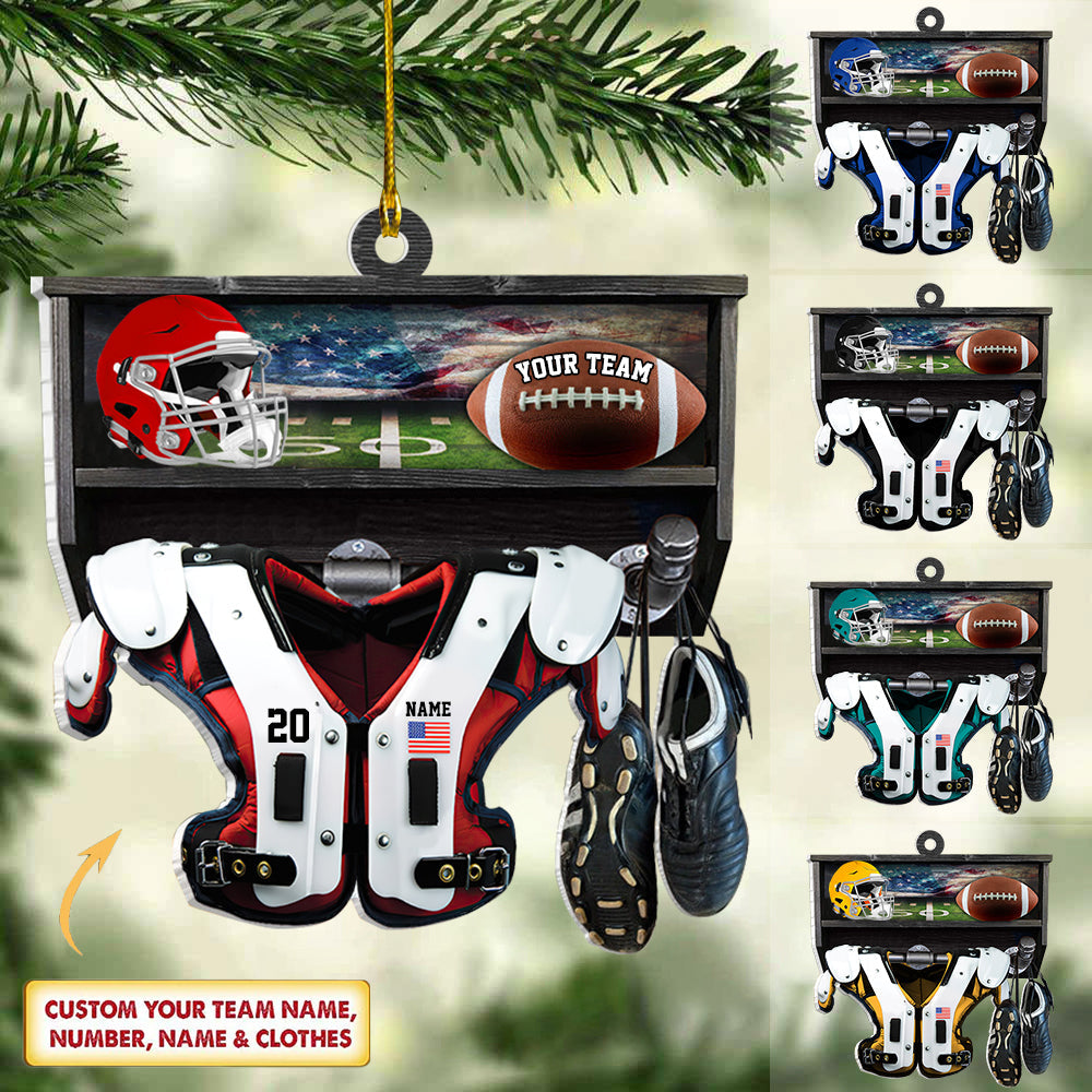 Personalized Ornament American Football Acrylic Ornament Christmas Orn -  Podssk