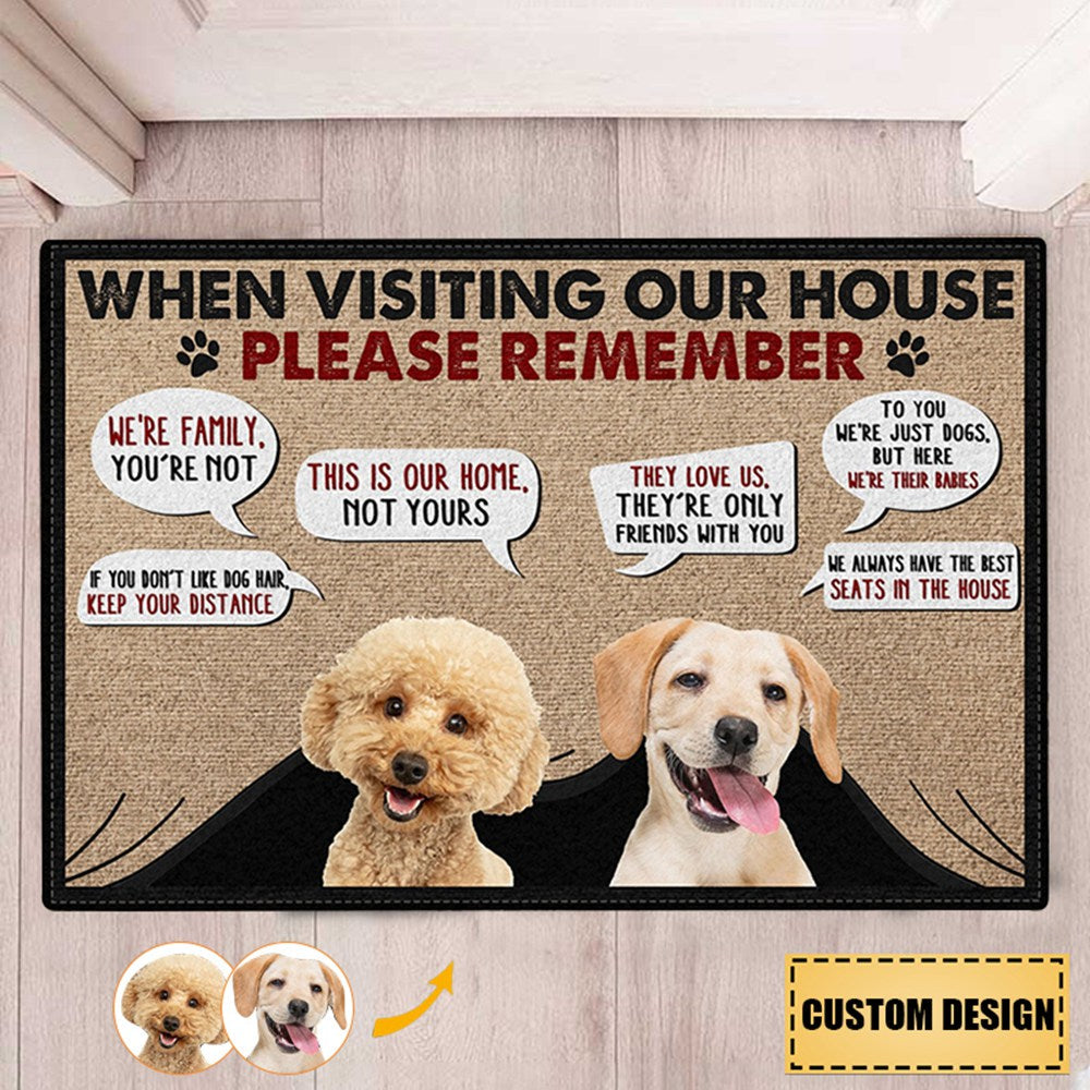 When Visiting My House Please Remember Golden Retriever Doormat, Dog L -  Best Custom