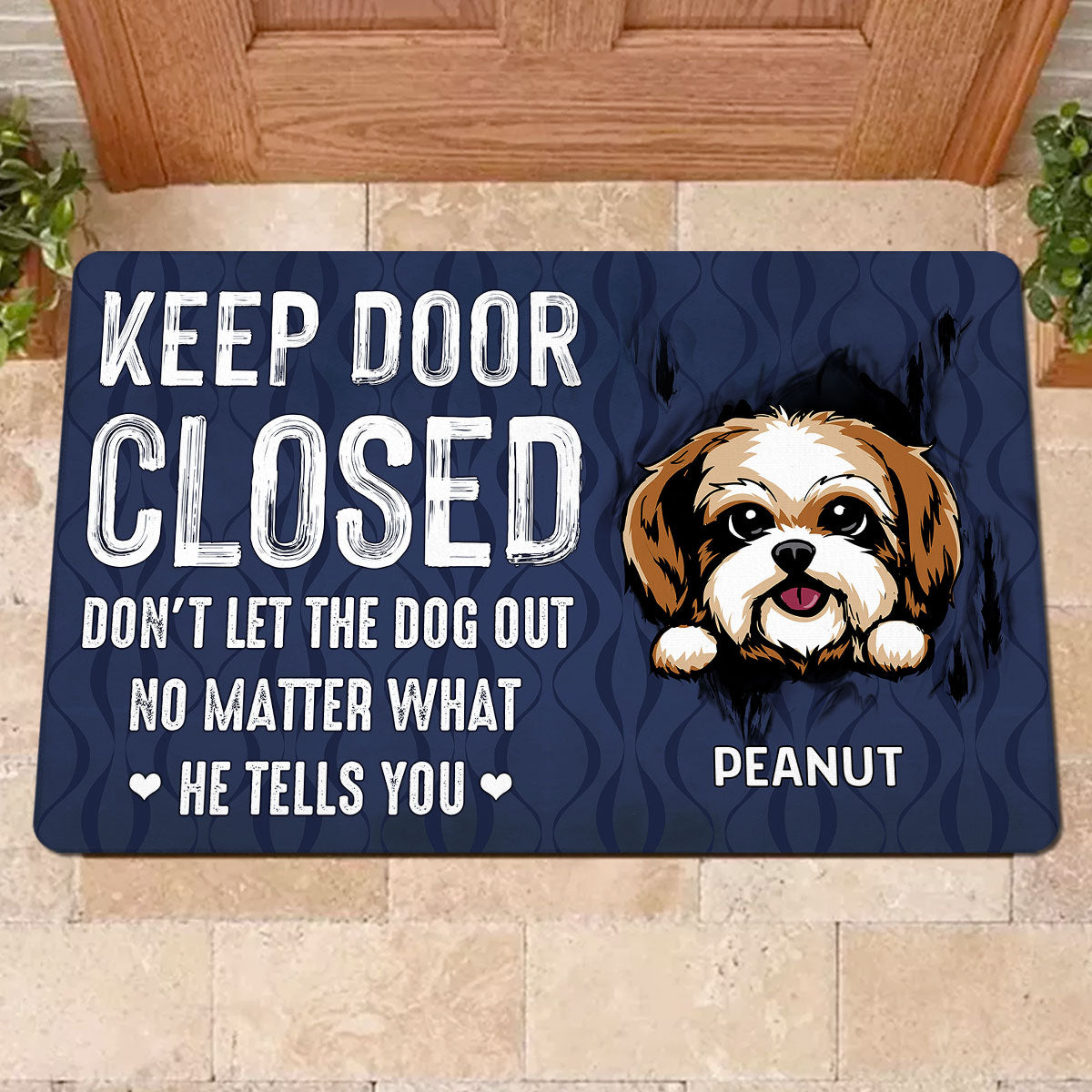 Custom Photo Welcome To House Dog Doormat - yeetcat