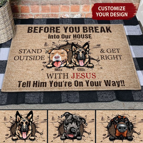 Custom Dog Doormat, Personalized Dog Welcome Mat, Dog Welcome Rug, Cus –  Engravement