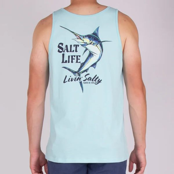 Salt Life Marlin Fade Long Sleeve SLX Tee | SML | Airy Blue (AIRBL)