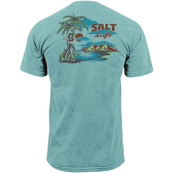 Salt Life Men's Blue Brew Crab Long Sleeve Crew Neck Tee Long Sleeve Fishing  Shirt High Performance Fishing Sun Protection UPF50+