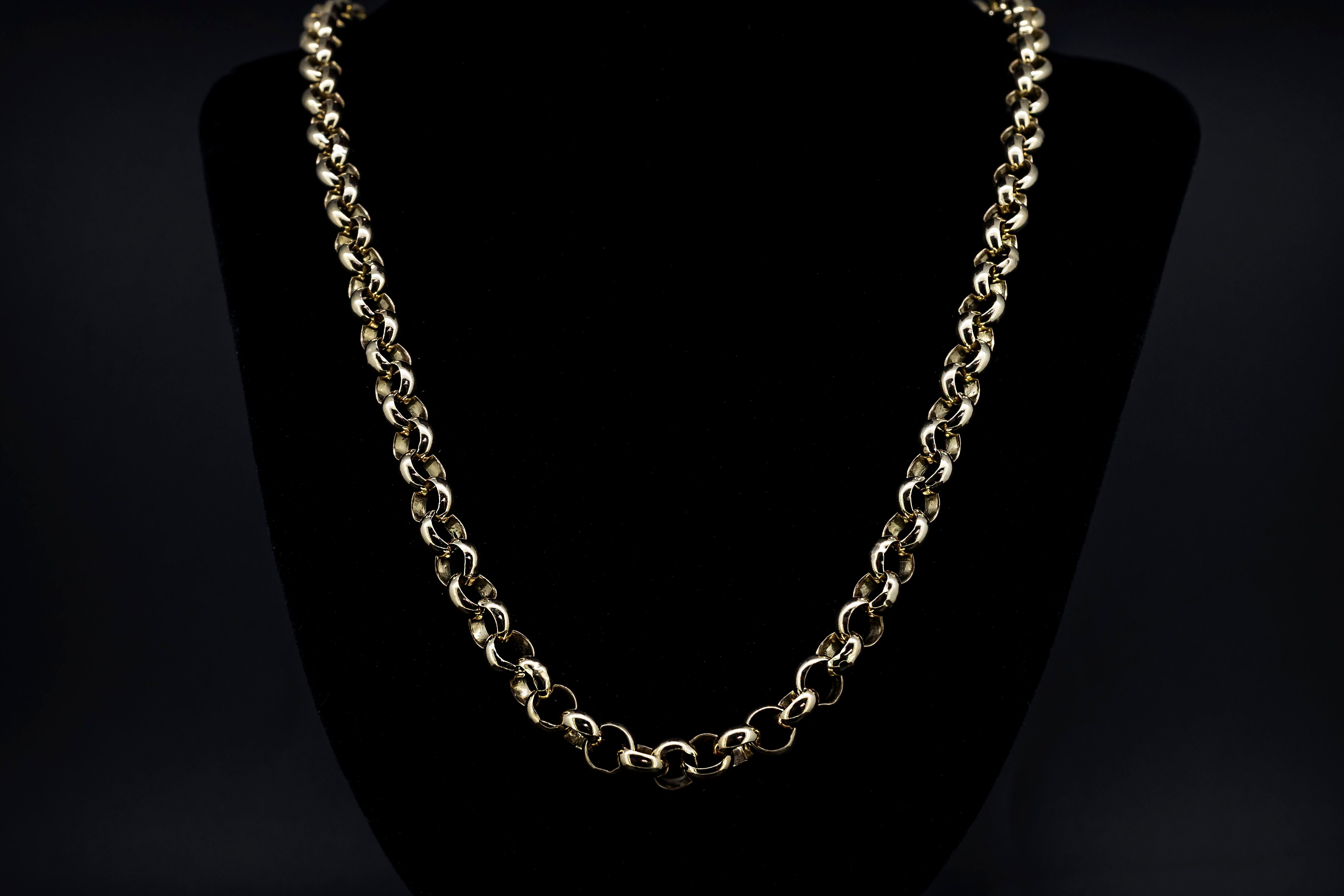 9CT GOLD BELCHER CHAIN NECKLACE – Once Loved Treasures