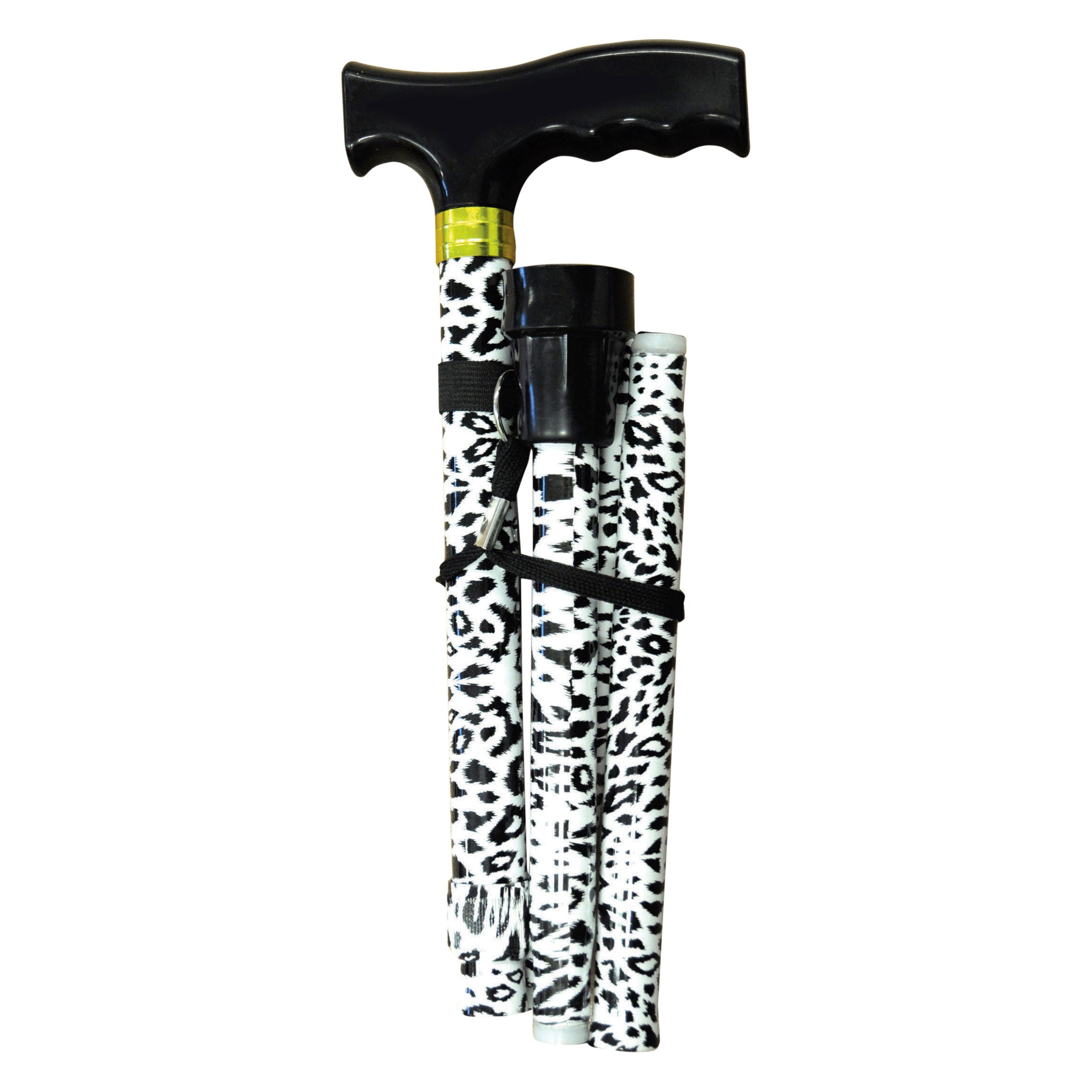 Extendable Plastic Handled Patterned Walking Stick C2c_location_Select Pattern Aids 4 Mobility Black White YES (VAT Exempt)