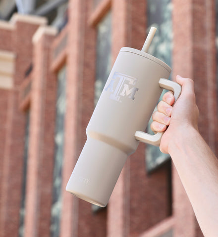 Texas A&M Block Logo White Trek Tumbler 40 oz