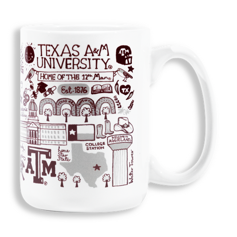 Texas State Seal Matte Grey Ceramic Mug