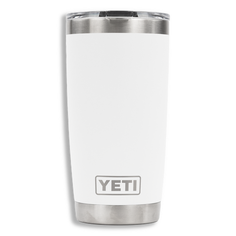 Texas A&M Block Logo Yeti White and Silver Rambler Bottle 12 oz